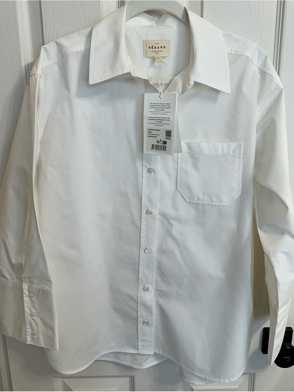 Sezane Chemise Bilma in Ecru Size 4 - Picture 2 of 4
